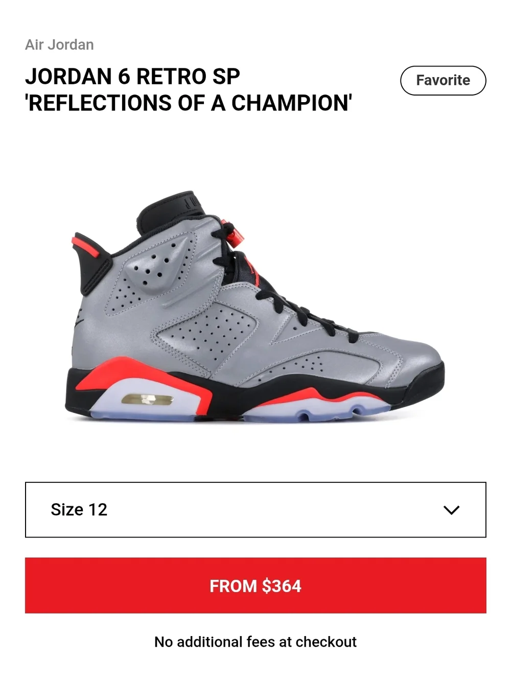 Air Jordan 6 Retro SP 'Reflections of a Champion' - Silver/Infrared/Black - Picture 1 of 7